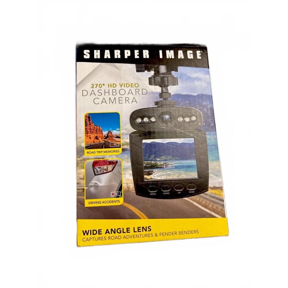 Sharper Image 270 HD Video Dashboard Camera Wide Angle Lens 270 Pivot Screen